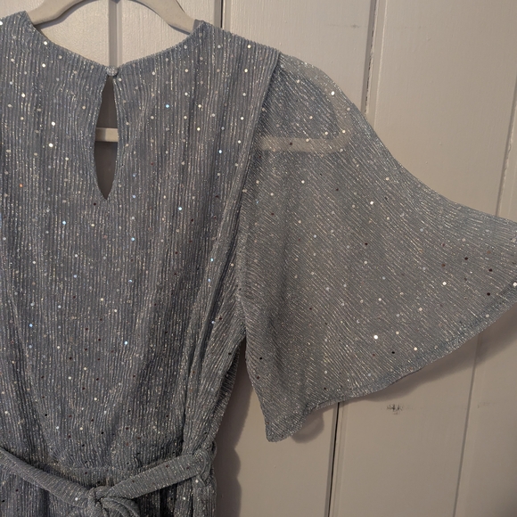 Baltic Born Shimmery Light Blue Gray Dress - Picture 4 of 6